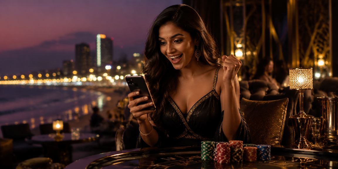 Cricket enthusiasts enjoying VIP betting experience at Chennai Marina Beach