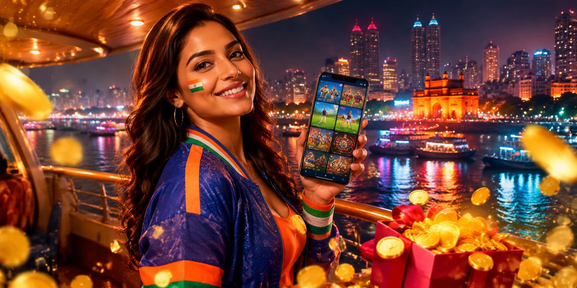 A lively night market in Mumbai with people watching cricket betting on mobile devices